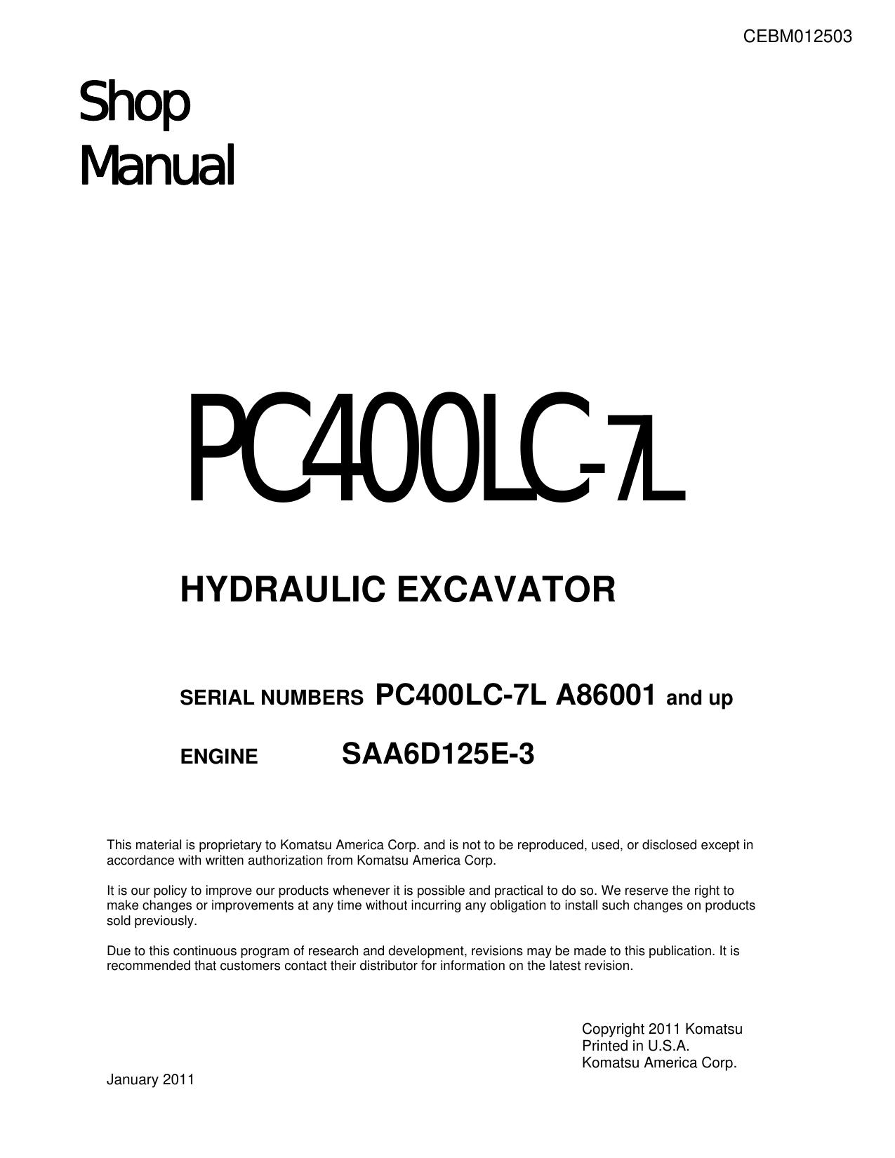 PC400LC-7L Shop Manual